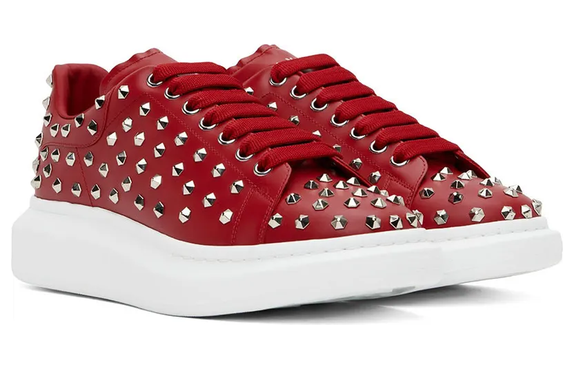 Alexander McQueen Red Oversized Larry Sneakers (711142WHQYW) (4)