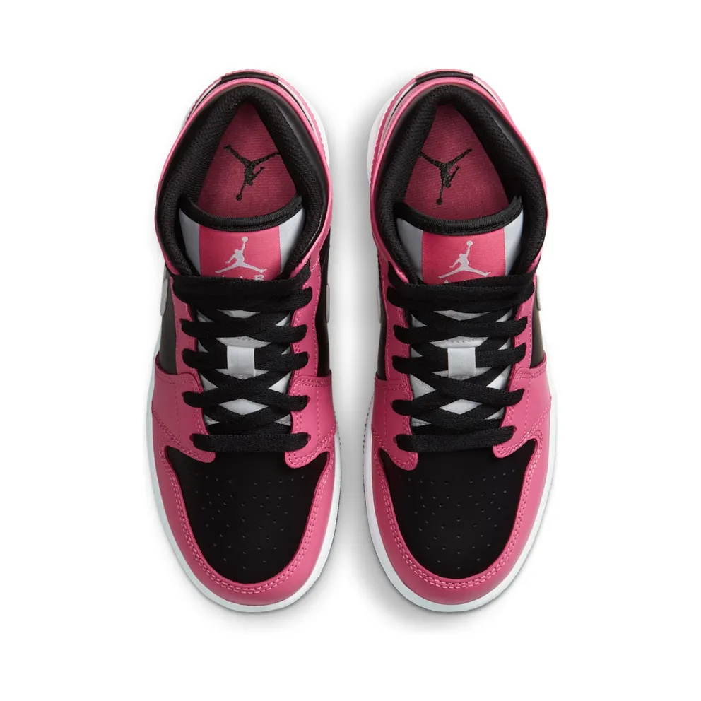 Jordan 1 Mid Pinksicle (GS) Black/White-Pinksicle (555112-002)