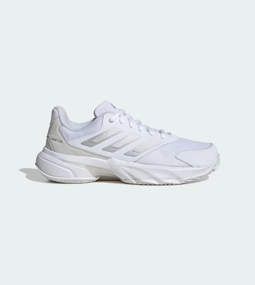 Adidas Courtjam Control 3 Clay Tennisschoenen Cloud White / Silver Metallic / Grey One (JS2894)