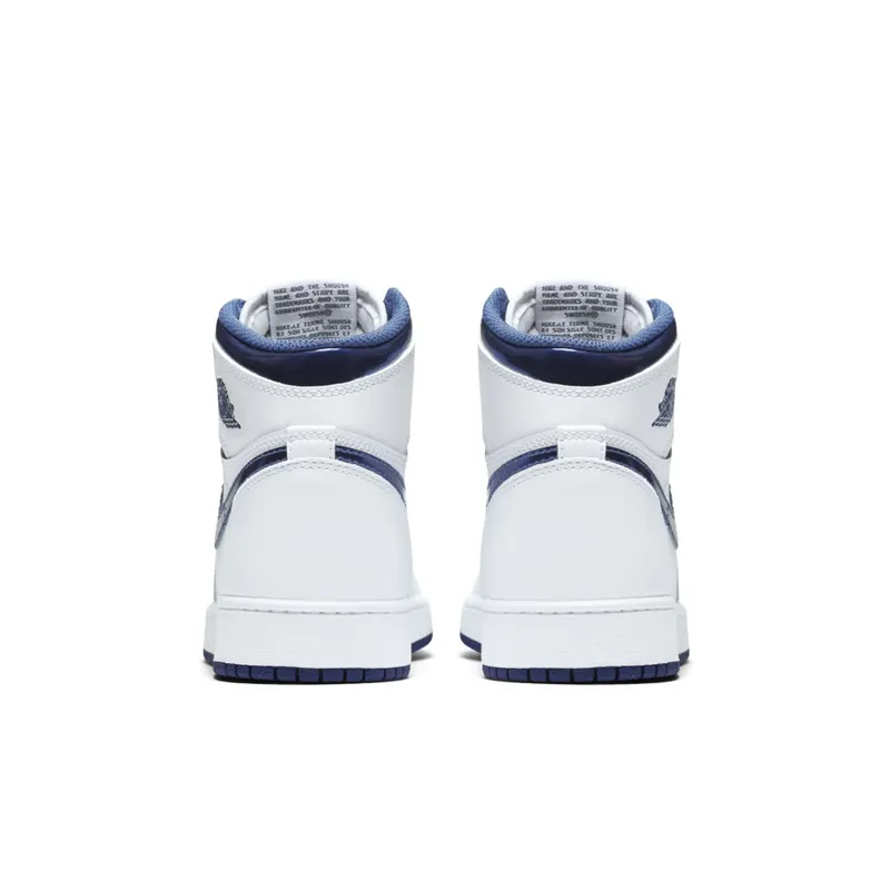 Jordan 1 Retro Metallic Navy 2016 (GS) White/Metallic Navy (575441-106)
