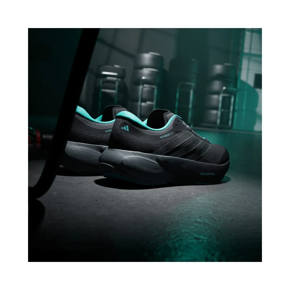 Adidas SUPERNOVA RISE 3 MERCEDES AMG PETRONAS F1 TEAM Shoes Core Black / Silver Metallic / Semi Mint Rush (KJ3671)