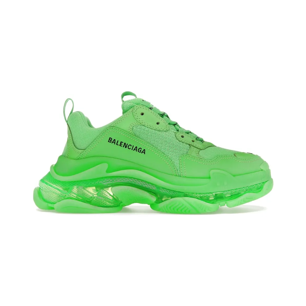 Balenciaga Triple S Soft Neon Green Clear Sole (541624W2CF13801)
