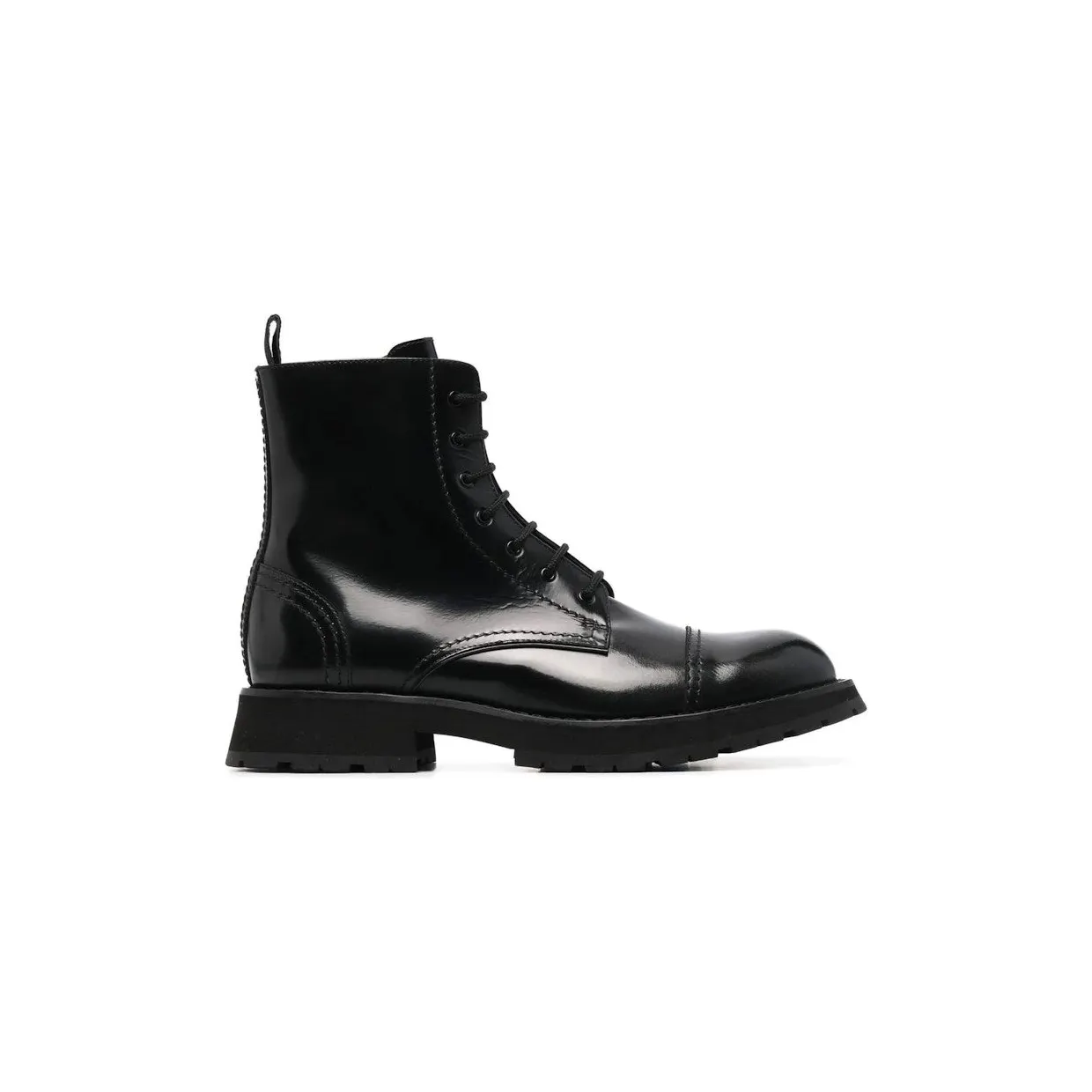 Alexander McQueen Lace Up Ankle Boot Black (708172 WIC61 1000)