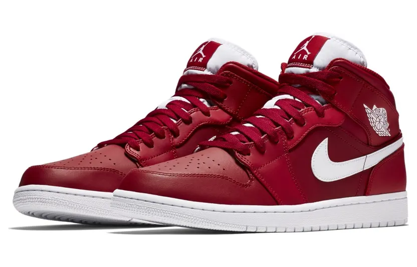 Air Jordan 1 Mid Red White (554724-600)