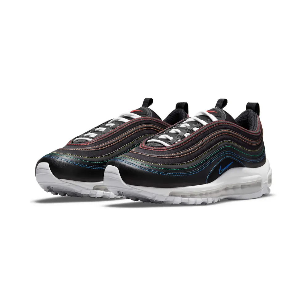 Nike Air Max 97 Black Rainbow Stitching (W) (DJ5999-001)