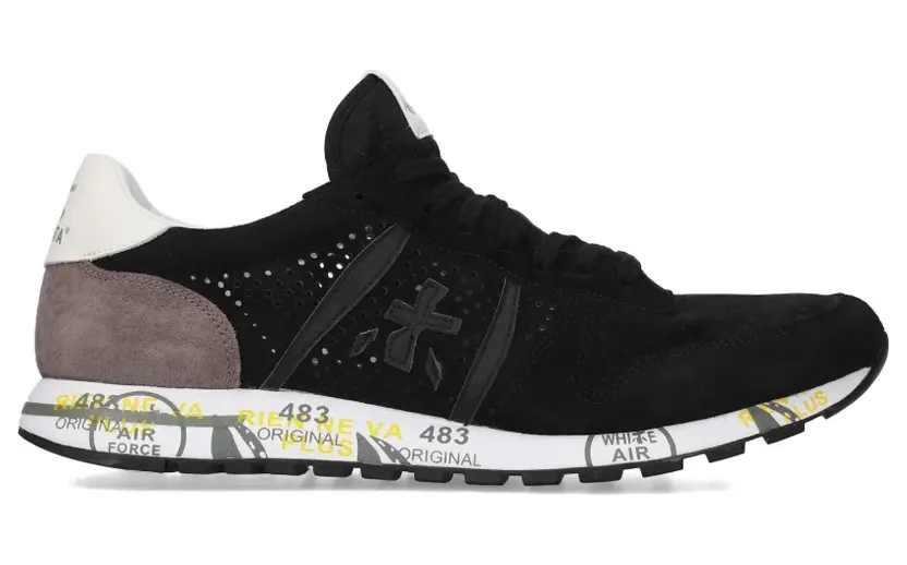 Premiata Eric geperforeerde sneakers – Zwart (ERIC8232)