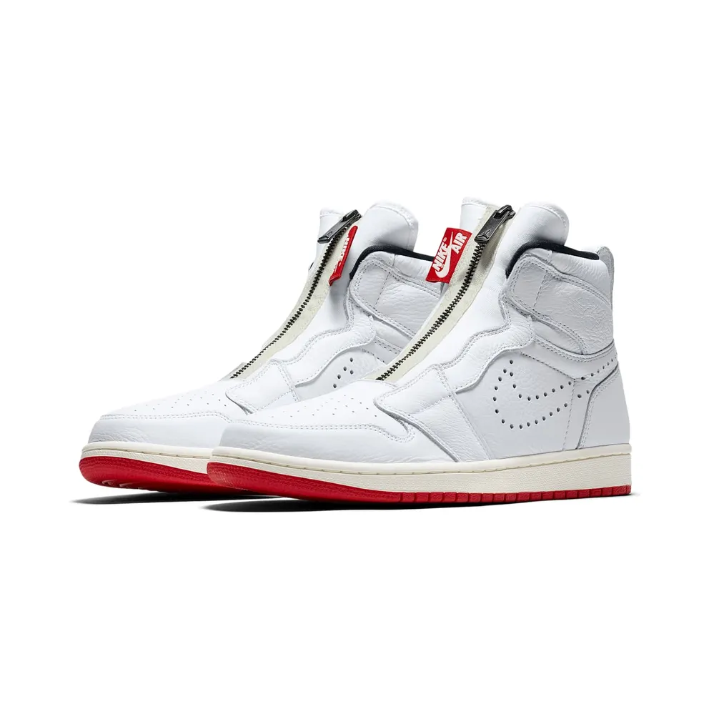 Jordan 1 Retro High Zip White University Red White/Black-Sail-University Red (AR4833-100)