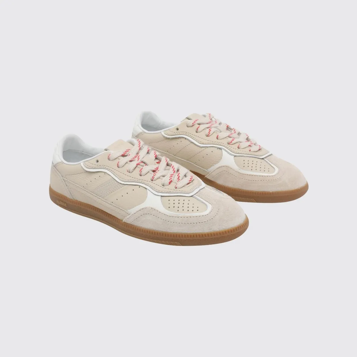 Alohas TB.490 Grained Leather and Suede Sneakers Beige (S10070901)