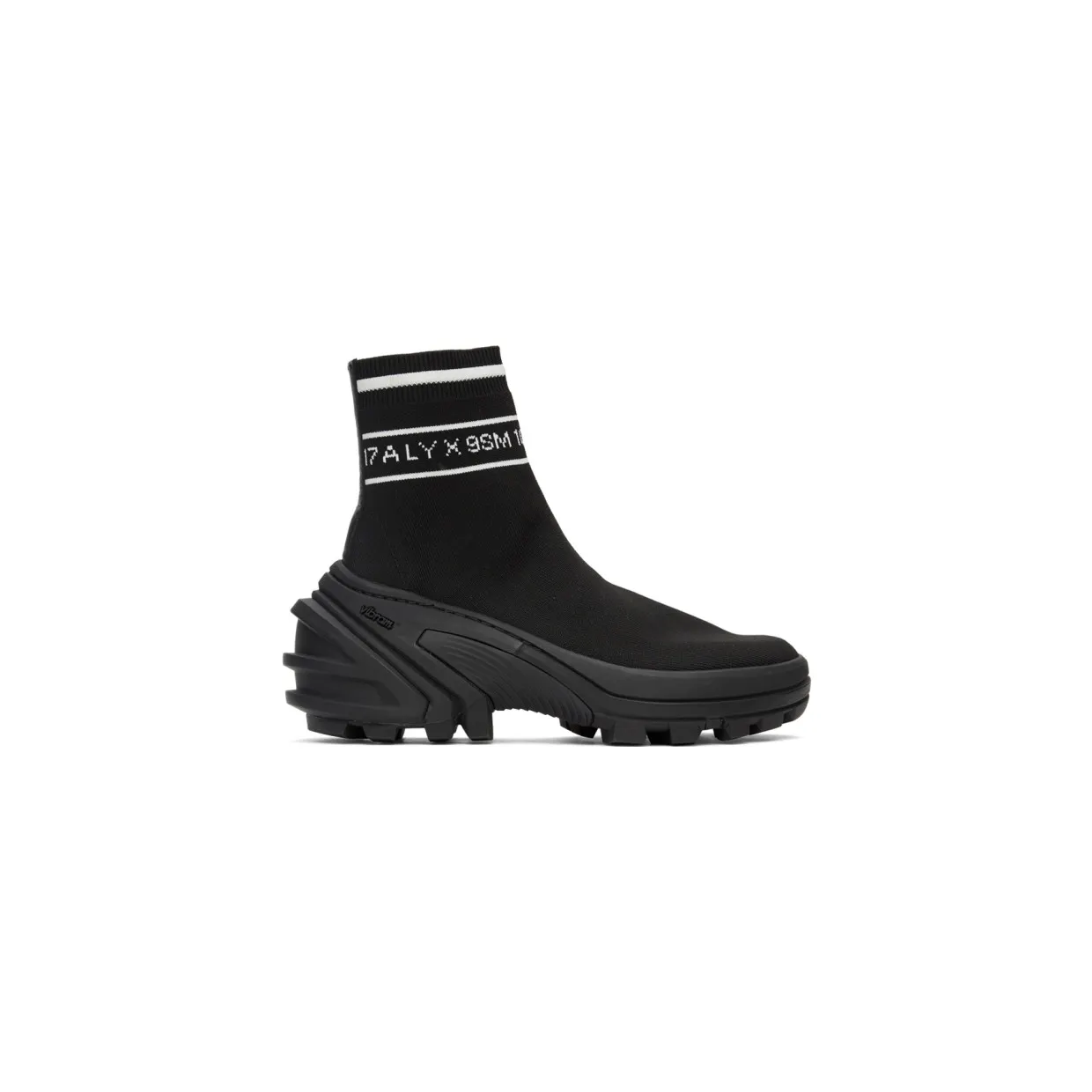 1017 ALYX 9SM Black Knit Logo High-Top Sneakers (AAUBO0041YA01.F20)