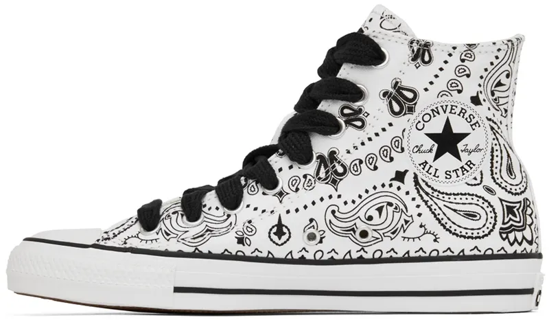 Converse White & Black Sammy Baca Edition CTAS Pro Hi (A02085C)
