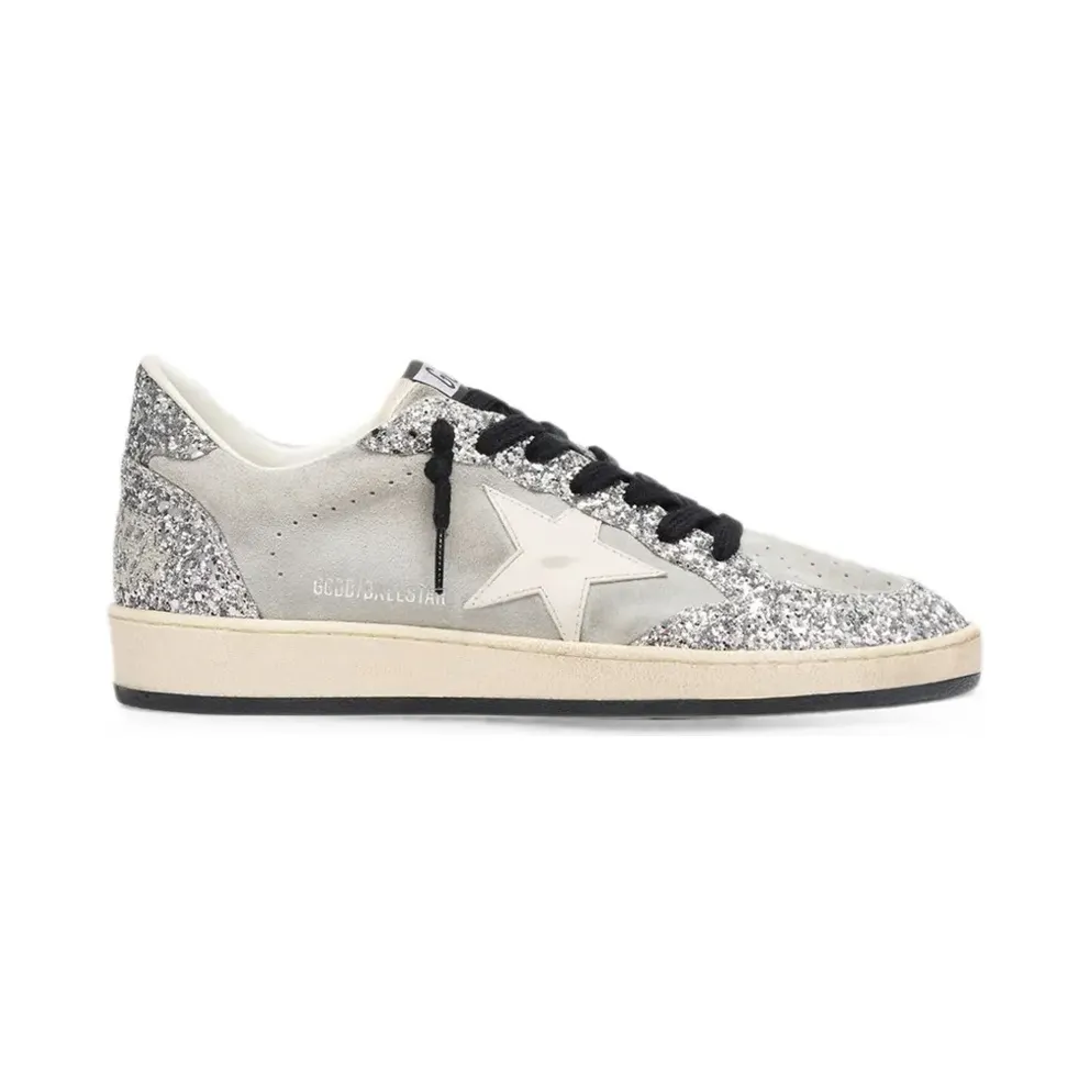 Golden Goose Ball Star sneakers met glitters-effect – Grau (GWF00117F008723)