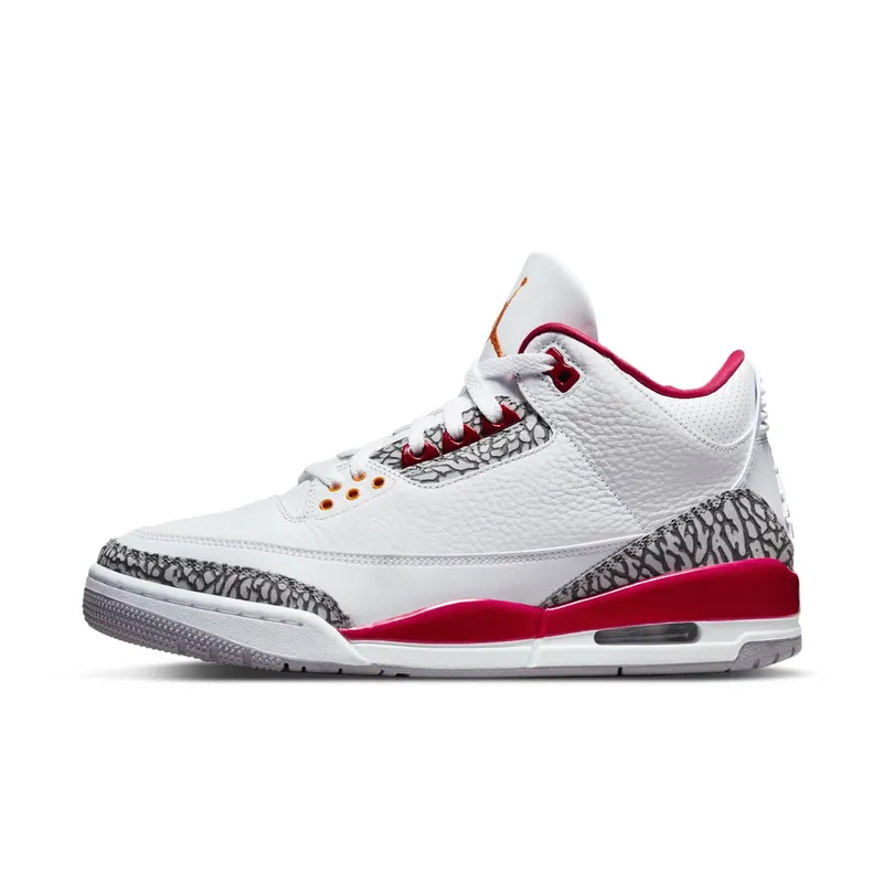 Air Jordan 3 “Cardinal Red”: olifantenprint met een rode onderstroom