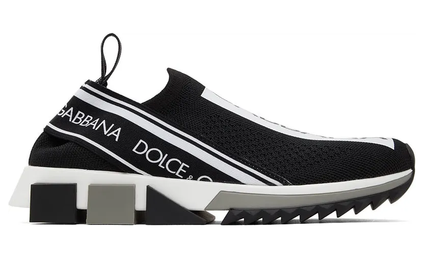 Dolce & Gabbana Black & White Sorrento Sneakers (CS1713 AH677) (6)