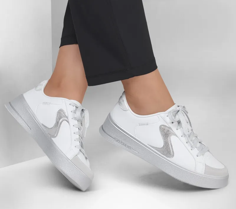 Skechers Hiland – Quite Chic – White / Silver (185170 WSL)