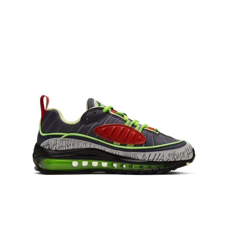 Nike Air Max 98 Halloween 2019 (GS) Gridiron/Black-Obsidian-Luminous Green (CT1171-001)