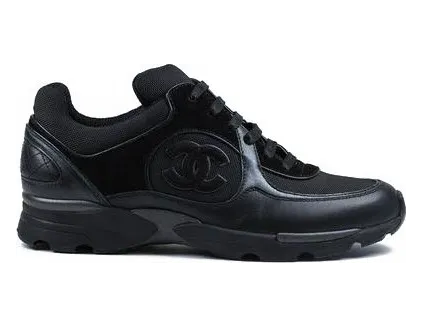 Chanel Low Top Trainer CC Triple Black Leather (G26582)