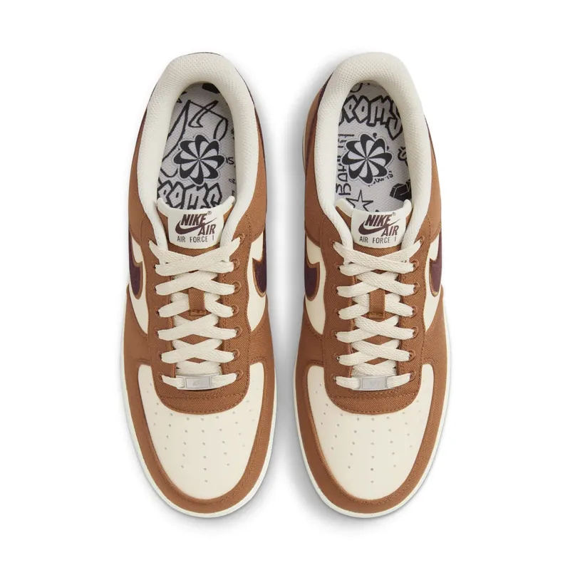 Nike Air Force 1 ’07 LV8 (british tan / burgundy crush) – FQ8713-200