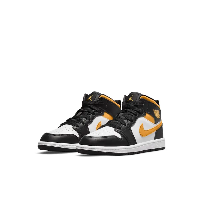 Jordan 1 Mid White Pollen Black (PS) (640734-177)