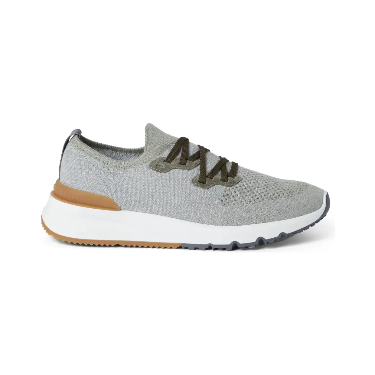 Brunello Cucinelli met logoprint van katoenblend “Grey” (MZUKISO250CEE90)