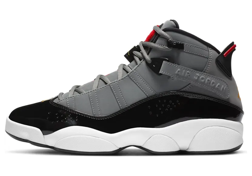 Jordan 6 Rings Smoke Grey Black Red Gold (322992-022)