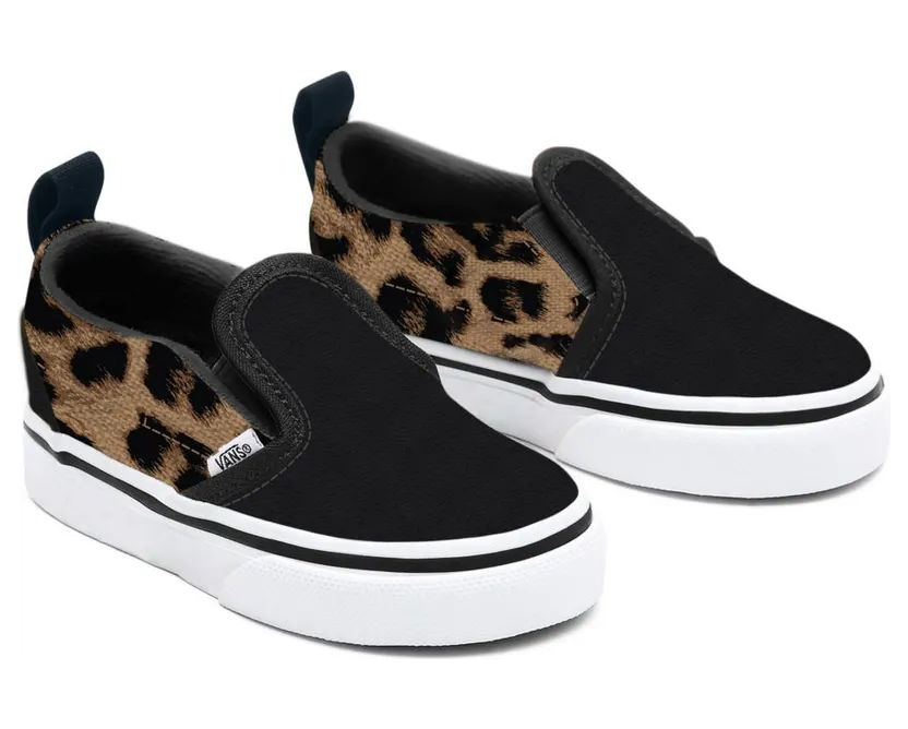 VANS Gepersonaliseerde Toddler Black Leopard Slip-on Zwart (VN0A3CST076)