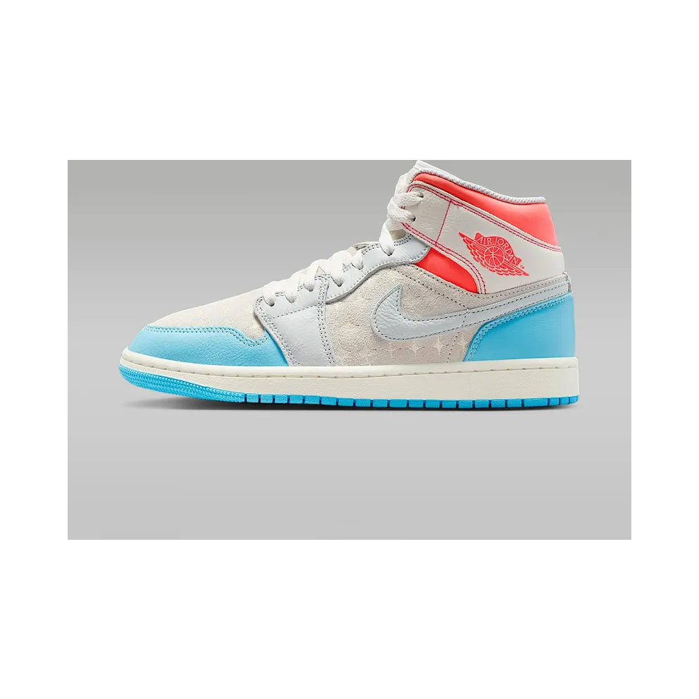 Air Jordan 1 Mid “White/Light Blue/Pink” (IM7420-133)