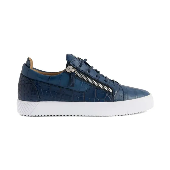 Giuseppe Zanotti met krokodillen-reliëf en rits “Blue” (RU50029H06)