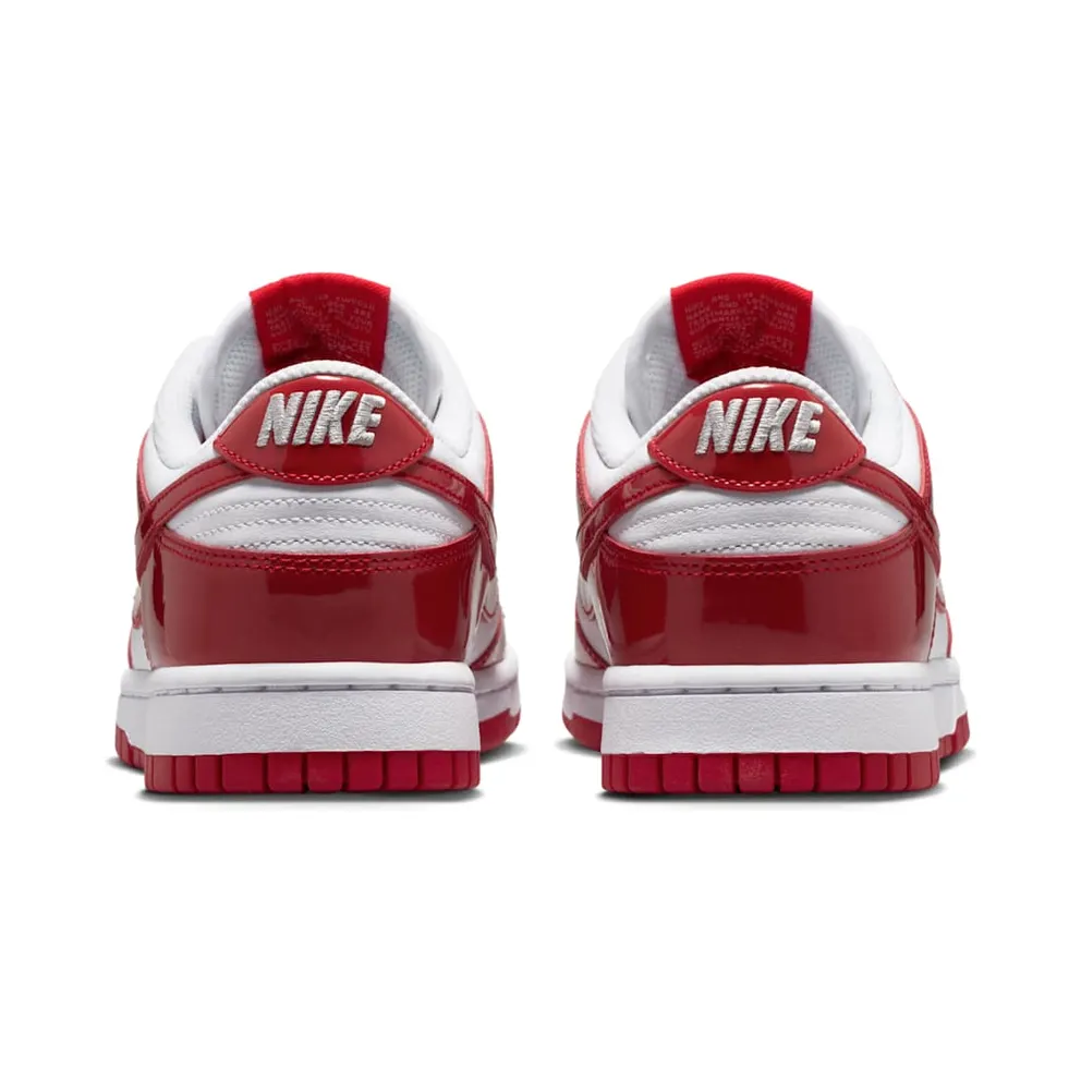 Nike Dunk Low SE Womens “Patent White University Red” (IV5104-101)