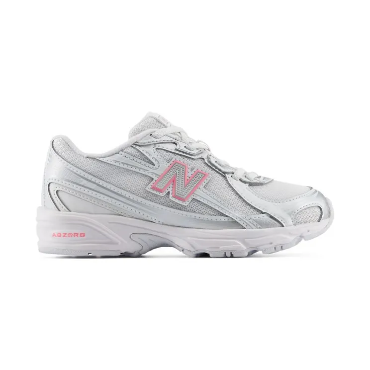 New Balance 740 Bungee Lace PS “Silver Metallic Signal Pink” (P7403DB)