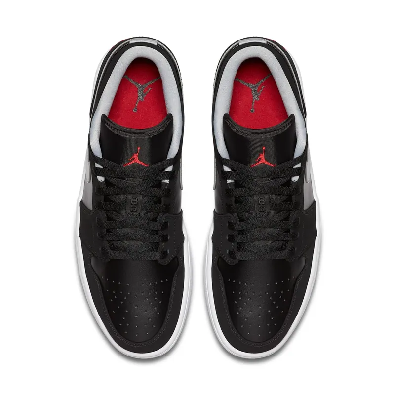 Jordan 1 Low Black Wolf Grey Black/Gym Red-Wolf Grey-White (553558-032)