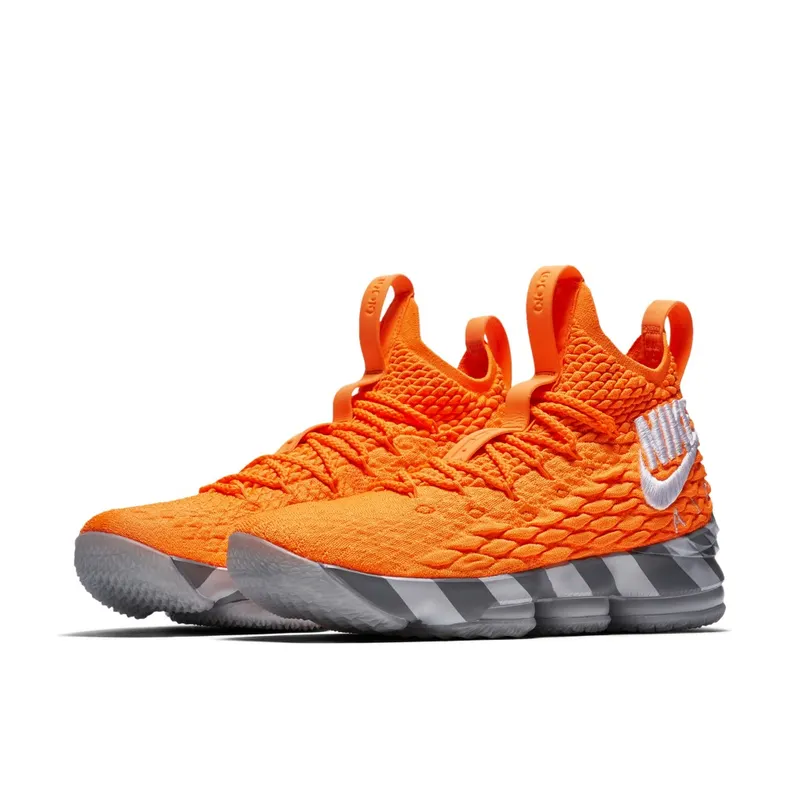 Nike LeBron 15 Orange Box (House of Hoops Special Box and Accessories) Total Orange/White-Mine Grey (AR5125-800)