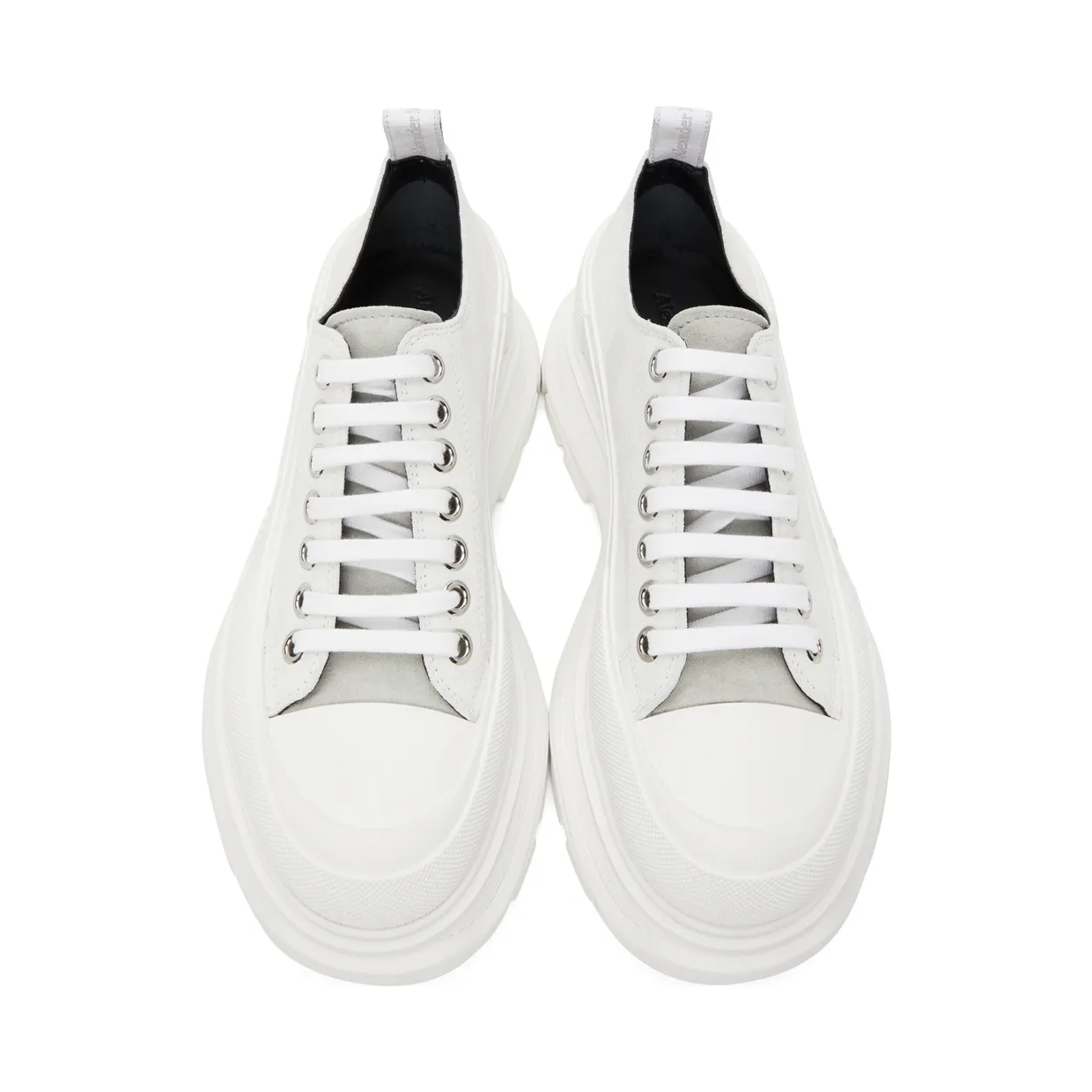 Alexander McQueen SSENSE Exclusive Off-White Suede Tread Slick Low Sneakers (627225WHBGN) (5)