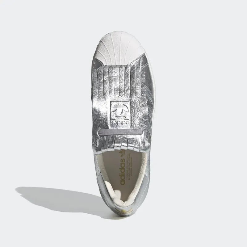 adidas Superstar Fringe Silver (W) Silver Metallic/Silver Metallic/Chalk White (FW8159)