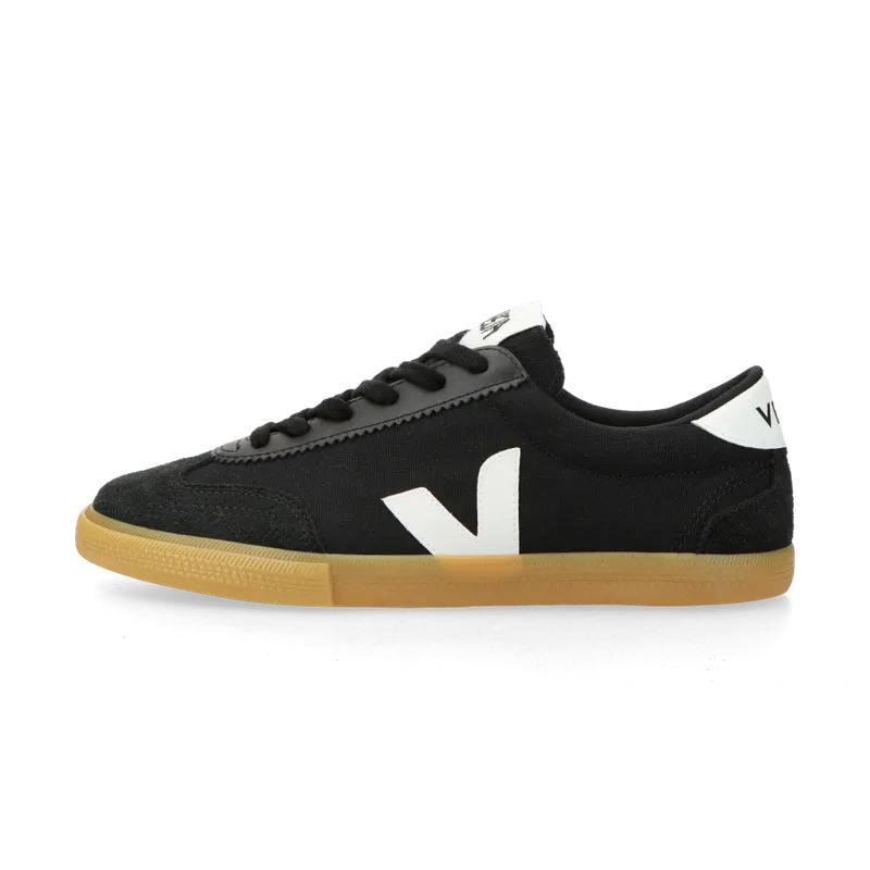 VEJA Volley Canvas (black / white / natural) – VO0103529