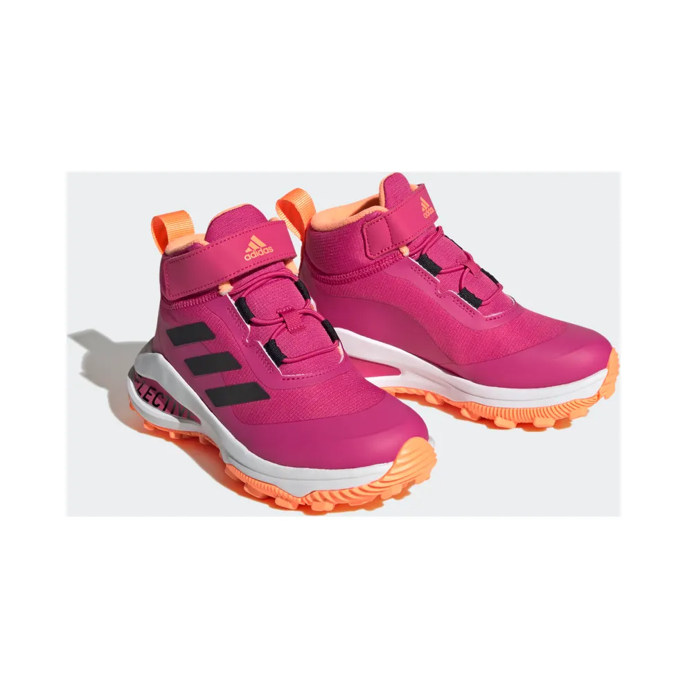 Adidas Fortarun All Terrain Cloudfoam Sport Running Elastic Lace and Top Strap Team Real Magenta / Core Black / Beam Orange (GZ1807)