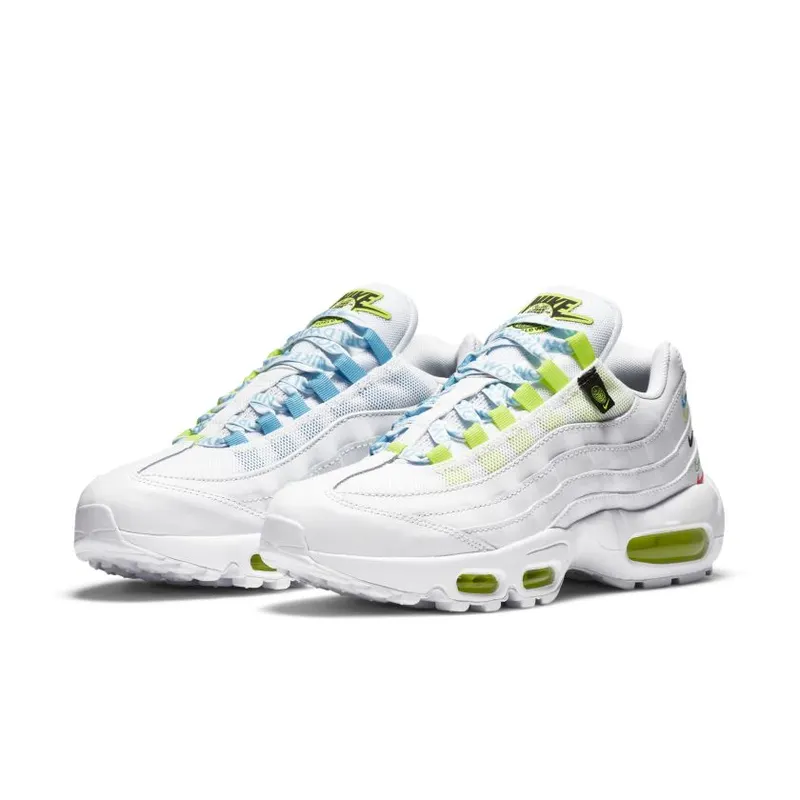 Nike Air Max 95 Worldwide White White/White-Volt-Blue Fury (CV9030-100)