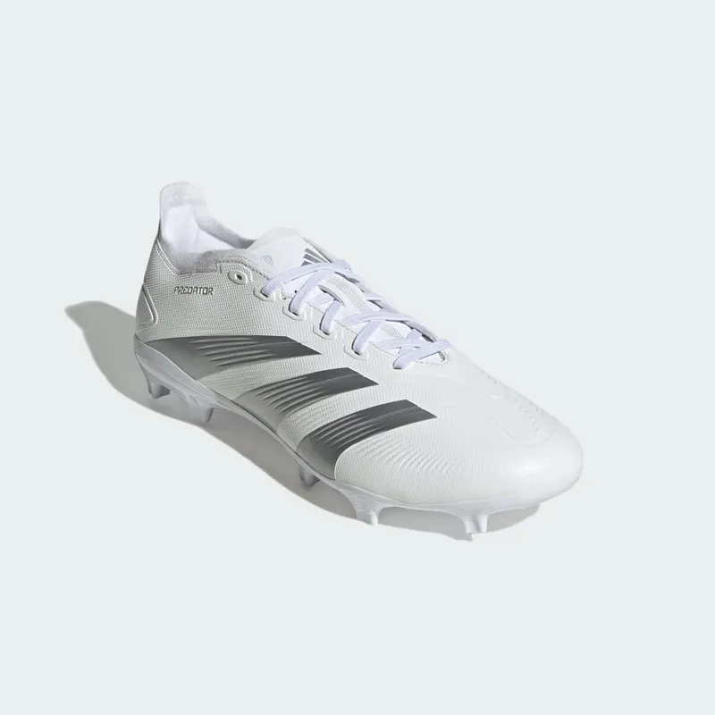 adidas Predator 24 League Low FG Cloud White Silver Metallic Grey (IE2372)