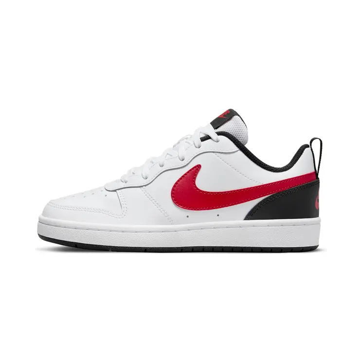 Nike Court Borough Low 2 “White / Black / University Red” (BQ5448-110)