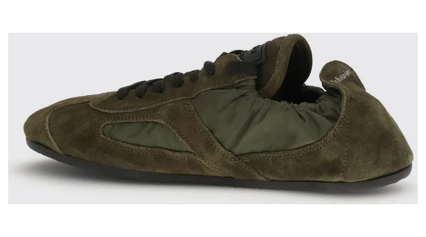 Proenza Schouler Soft Track Suede and Nylon Sneakers Green (SH261117303) (2)