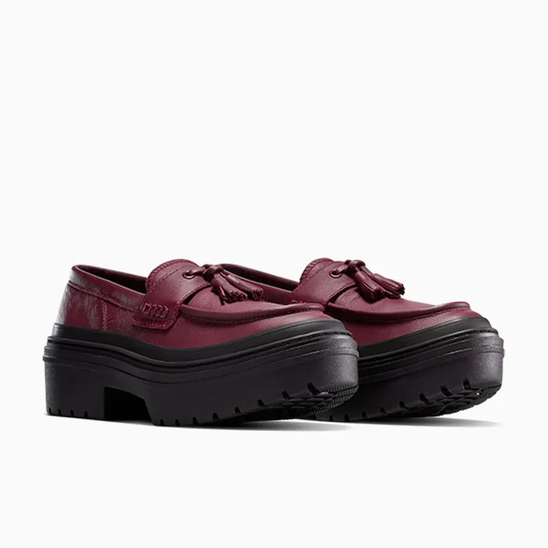 Converse Chuck Taylor All Star Lugged Heel Loafer Platform Leather Deep Bordeaux/Deep Bordeaux (A14708C)
