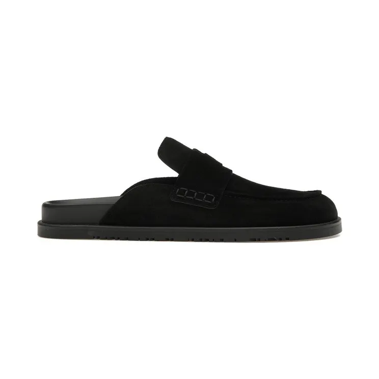 Hermes Go Mule Noir Suede Calkfskin (H231745Z)