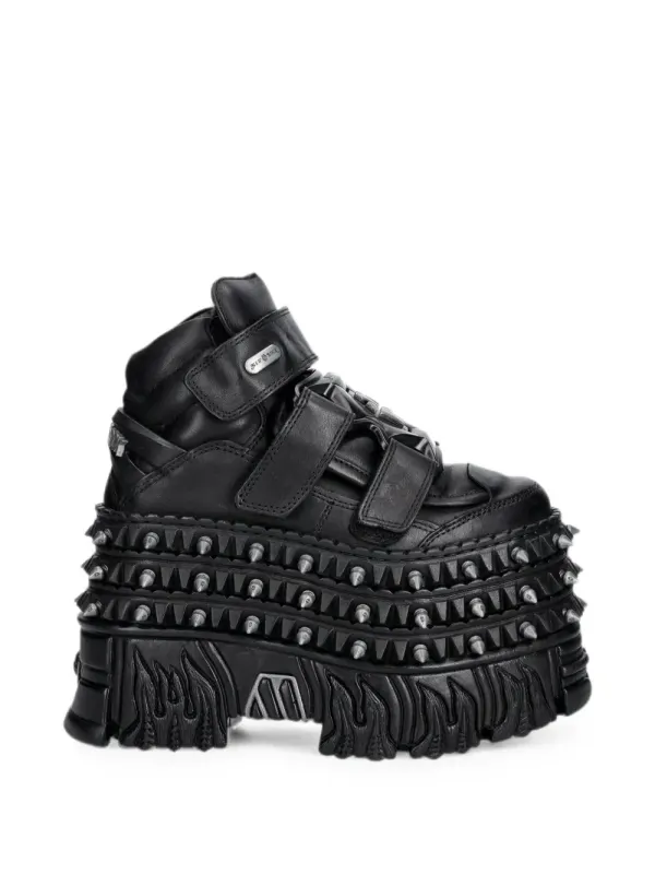 NEW ROCK Spiked with plateauzool – Black (MWALL285C4)
