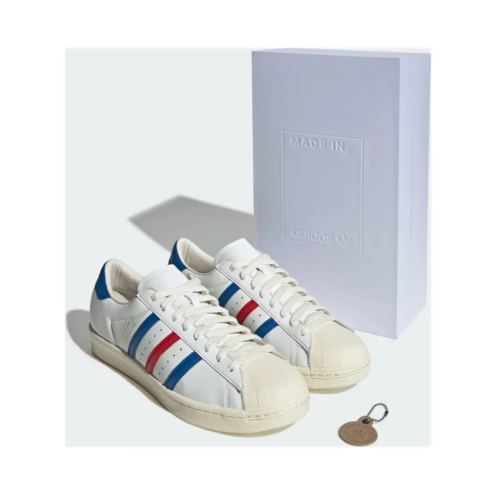 adidas Superstar Vintage White Blue Better Scarlet Made in Germany (JQ6345)