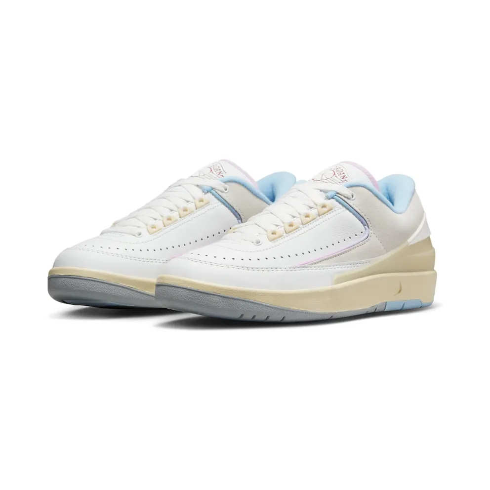 Air Jordan 2 Retro Low Summit White/Ice Blue/Iced Lilac/Varsity Red (DX4401-146)