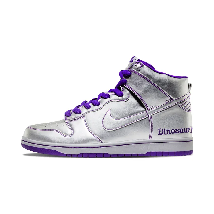 Nike Dunk High Premium SB ‘Dinosaur Jr’ Metallic Silver/Metallic Silver (313171-003)