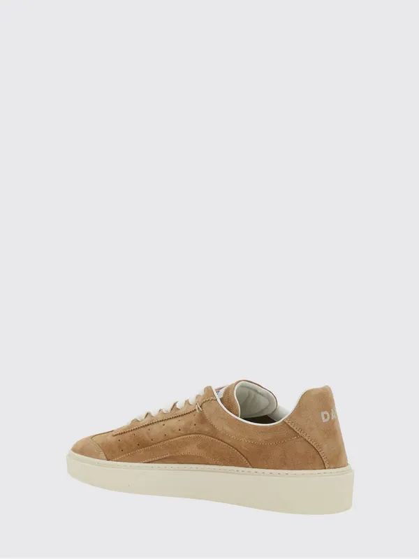 Dsquared2 Suede Calfskin Low-Top Sneakers with Applied Side Logo Beige (SNM0470015035205076) (2)