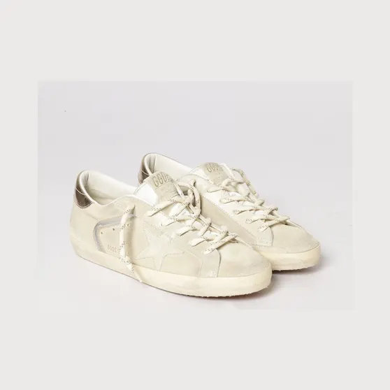 Golden goose Super-Star Used Suede Sneakers Beige (GWF00101F00809415647)