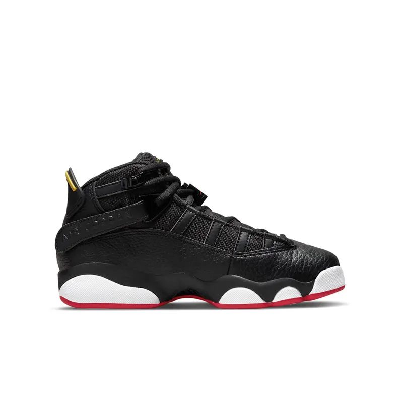Nike Jordan Kids Black & Red Jordan 6 Rings Big Kids Sneakers (323419-063)