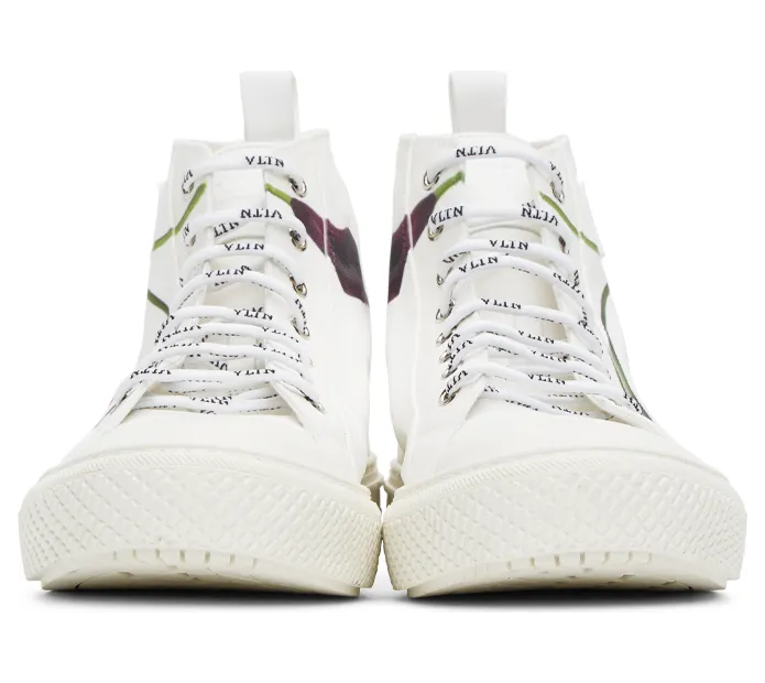 Valentino White Valentino Garavani Emilio Villalba Edition ‘VLTN’ Giggies High-Top Sneakers (UY0S0D51QYP) (2)