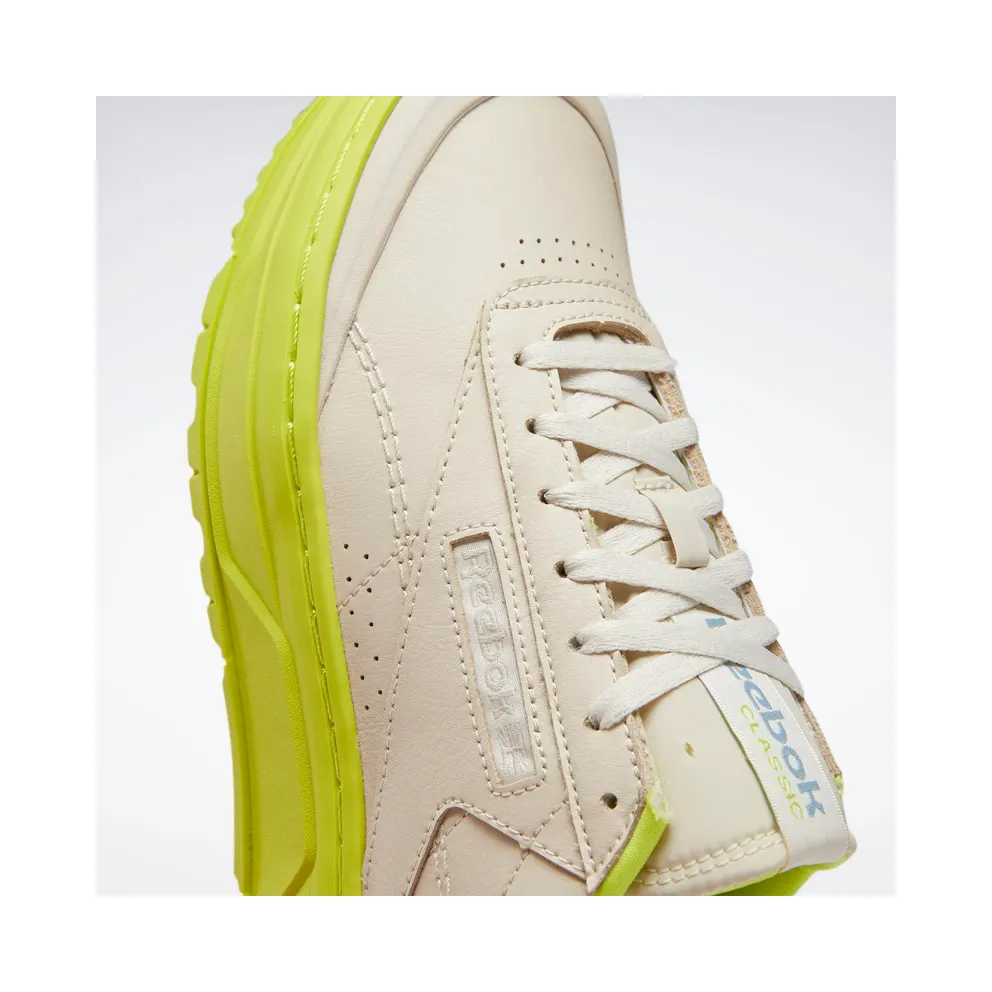 Reebok Club C Double Geo Shoes Stucco / Stucco / Acid Yellow (GW5438)